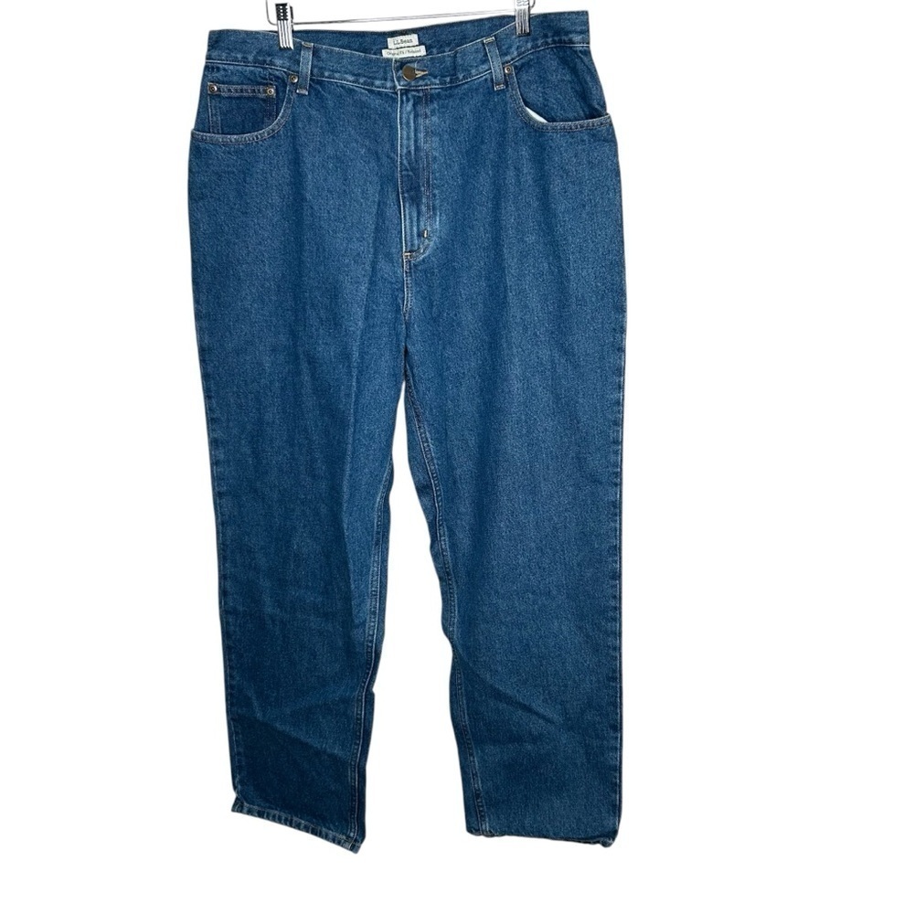 Ll Bean Women’s Relaxed Fit Denim Jeans Size 18 Blue